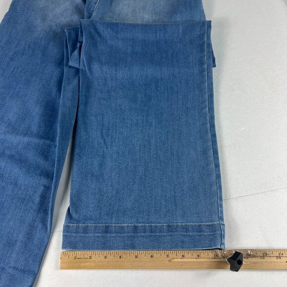 Oat New York Jeans Women's 30x29* High Rise Wide Leg Blue Faded Denim Tag 30 - Picture 10 of 16